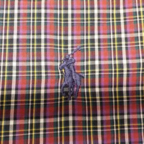 Ralph Lauren Men's Plaid Dress Shirt Blue Label Classic Fit Long Sleeve Size L - Picture 4 of 7